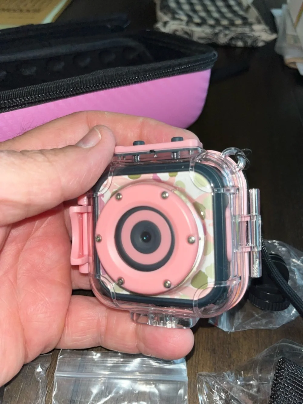 PROGRACE Kids Waterproof Pink Camo: Kids Camera - Video Camera Underwater 1080P